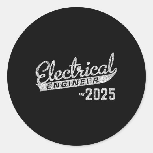 Abschluss 2025 runder aufkleber (Vorderseite)