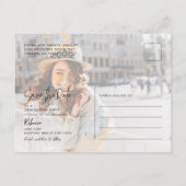 Abschluss 2025 Save the Date Grad Foto Ankündigungspostkarte (Rückseite)