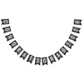 Abschluss 2025 - Schwarzer Schiefertext Wimpelkette (Alle)