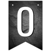 Abschluss 2025 - Schwarzer Schiefertext Wimpelkette (Zweite Fahne)