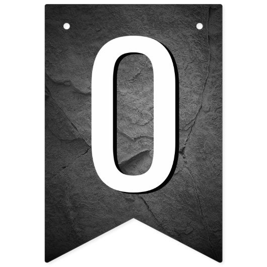 Abschluss 2025 - Schwarzer Schiefertext Wimpelkette (Zweite Fahne)