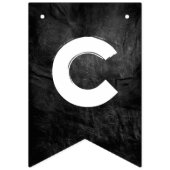 Abschluss 2025 - Schwarzes Leder und Diplome Wimpelkette (Zweite Fahne)