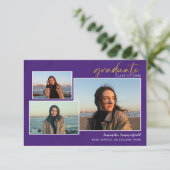 Abschluss 2025 Script 4 Foto Lila Ankündigung (Stehend Vorderseite)