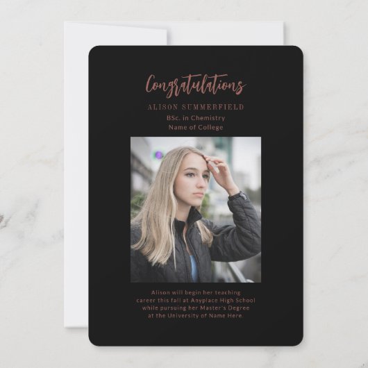 Abschluss 2025 Script Grad 2 Fotos Ankündigung (Rückseite)