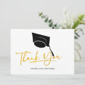 Abschluss 2025 Script Grad Dankeschön Karte (Stehend Vorderseite)