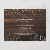 Abschluss 2025 Script Grad Party String Lights Einladungspostkarte (Vorderseite)