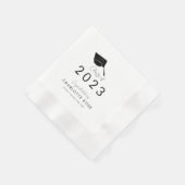 Abschluss 2025 Script Graduate Name Party Serviette (Ecke)