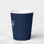Abschluss 2025 Script Navy Blue Paper Pappbecher (Links)