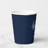 Abschluss 2025 Script Navy Blue Paper Pappbecher (Rechts)
