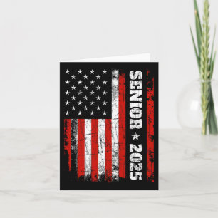 Abschluss 2025 Shirt Design mit US-Flagge Senior C Karte