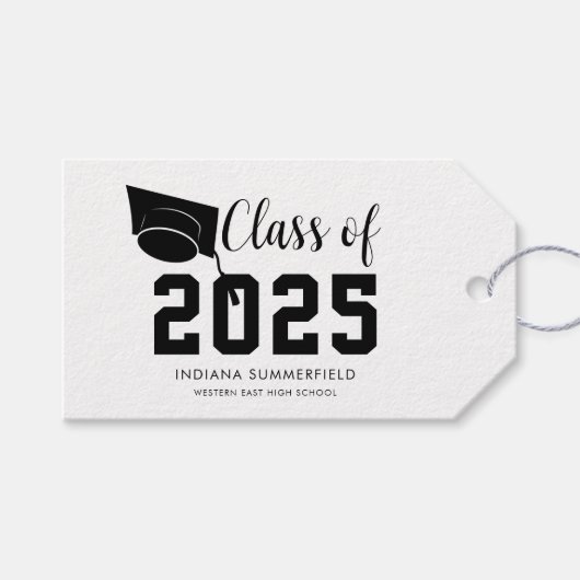 Abschluss 2025 Skript Einfach Grad Custom Geschenkanhänger (Vorderseite (Horizontal))
