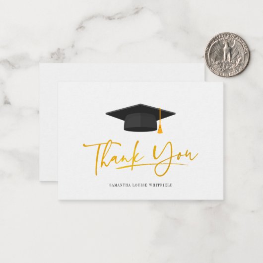 Abschluss 2025 Skript Grad Vielen Dank, Script Mitteilungskarte (Vorderseite/Rückseite Beispiel)