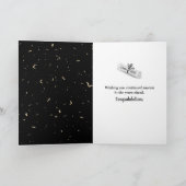 Abschluss 2025 Sparkler auf schwarz Karte (Innenseite)