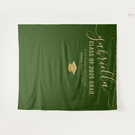 Abschluss 2025 Stand zum Thema "Grünes Foto" Wandteppich (Vorderseite (Horizontal))