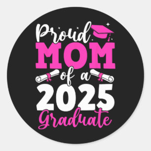 Abschluss 2025 - Stolze Mama einer 2025-Graduate-M Runder Aufkleber