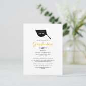 Abschluss 2025 Typografie Grad Party Einladungspostkarte (Stehend Vorderseite)