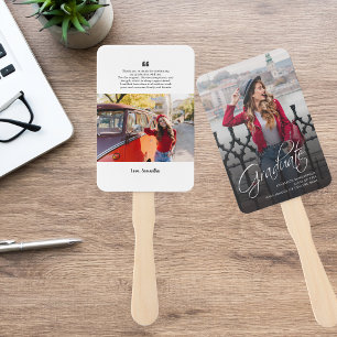 Abschluss 2026 Dankes Fotos Modern Thank You Fächer