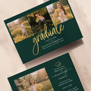 Abschluss 2026 Foto-Collage Skript Grün Ankündigung