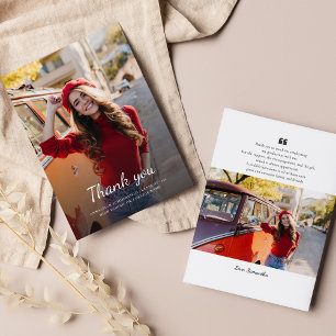 Abschluss 2026 Foto Dankeschön Fotokarte Mitteilungskarte