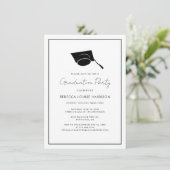 Abschluss 2026 Foto Elegant Script Grad Party Einladung (Stehend Vorderseite)