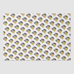 Abschluss 2026: Gold und Grau Seidenpapier