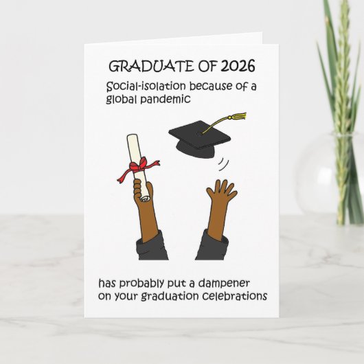 Abschluss 2026 Gratulation Afroamerikaner Karte (Vorderseite)