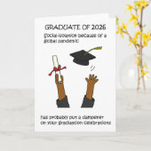 Abschluss 2026 Gratulation Afroamerikaner Karte (Gelbe Blume)