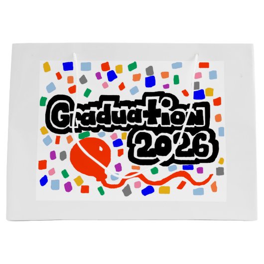 Abschluss 2026 große geschenktüte (Vorderseite)