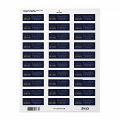 Abschluss 2026 Marineblau Gold Glitter (Vorne)