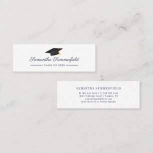Abschluss 2026 Name Modern Script Telefonnummerkarte