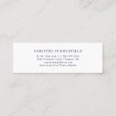 Abschluss 2026 Name Modern Script Telefonnummerkarte (Rückseite)