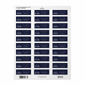 Abschluss 2026 Navy Blau Silber Glitter (Vorne)