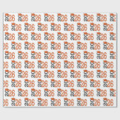 Abschluss 2026 Orange und Schwarz Geschenkpapier (Flach)