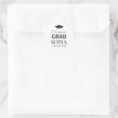 Abschluss 2026 Personalisierte Gratulation Absolve Runder Aufkleber (Tasche)