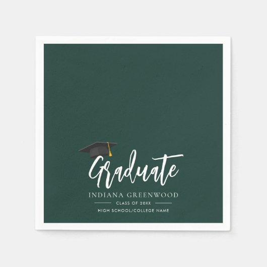Abschluss 2026 Script Grüner Papier Serviette (Vorderseite)