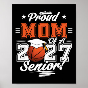 Abschluss 2026 Stolz Mutter eines Basketball-Senio Poster