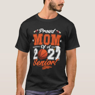 Abschluss 2026 Stolz Mutter eines Basketball-Senio T-Shirt