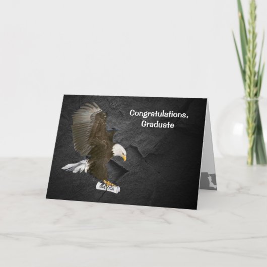 Abschluss 2026 Weißkopfseeadler mit Diplom Karte (Vorderseite)