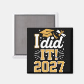 Abschluss 2027 Abschlussklasse 2027 Senior Magnet (Vorderseite/Rückseite)