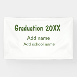 Abschluss 20XX Jahr Jahr Name Schule Grün modern Banner