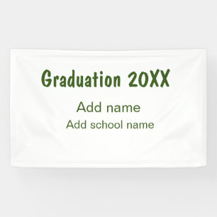 Abschluss 20XX Jahr Jahr Name Schule Grün modern Banner