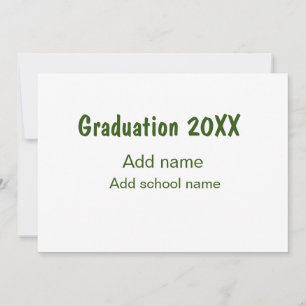 Abschluss 20XX Jahr Jahr Name Schule Grün modern Einladung