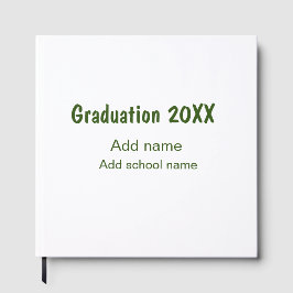 Abschluss 20XX Jahr Jahr Name Schule Grün modern Gästebuch