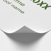 Abschluss 20XX Jahr Jahr Name Schule Grün modern Geschenkpapier (Ecke)