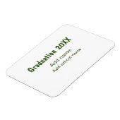 Abschluss 20XX Jahr Jahr Name Schule Grün modern Magnet (Linke Seite)