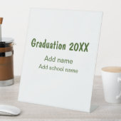 Abschluss 20XX Jahr Jahr Name Schule Grün modern Sockelschild (In Situ)