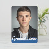 Abschluss 20XX | Modernes Foto Einladung (Stehend Vorderseite)