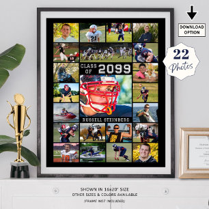 Abschluss 22 Foto Class Year Custom Colors Poster