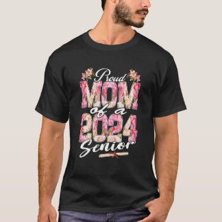 Abschluss 24 Stolze Mama eines leitenden Blumenkor T-Shirt