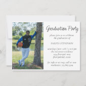 ABSCHLUSS 2 FOTO | Ausgereifter einfacher Keepake Einladung (Rückseite)